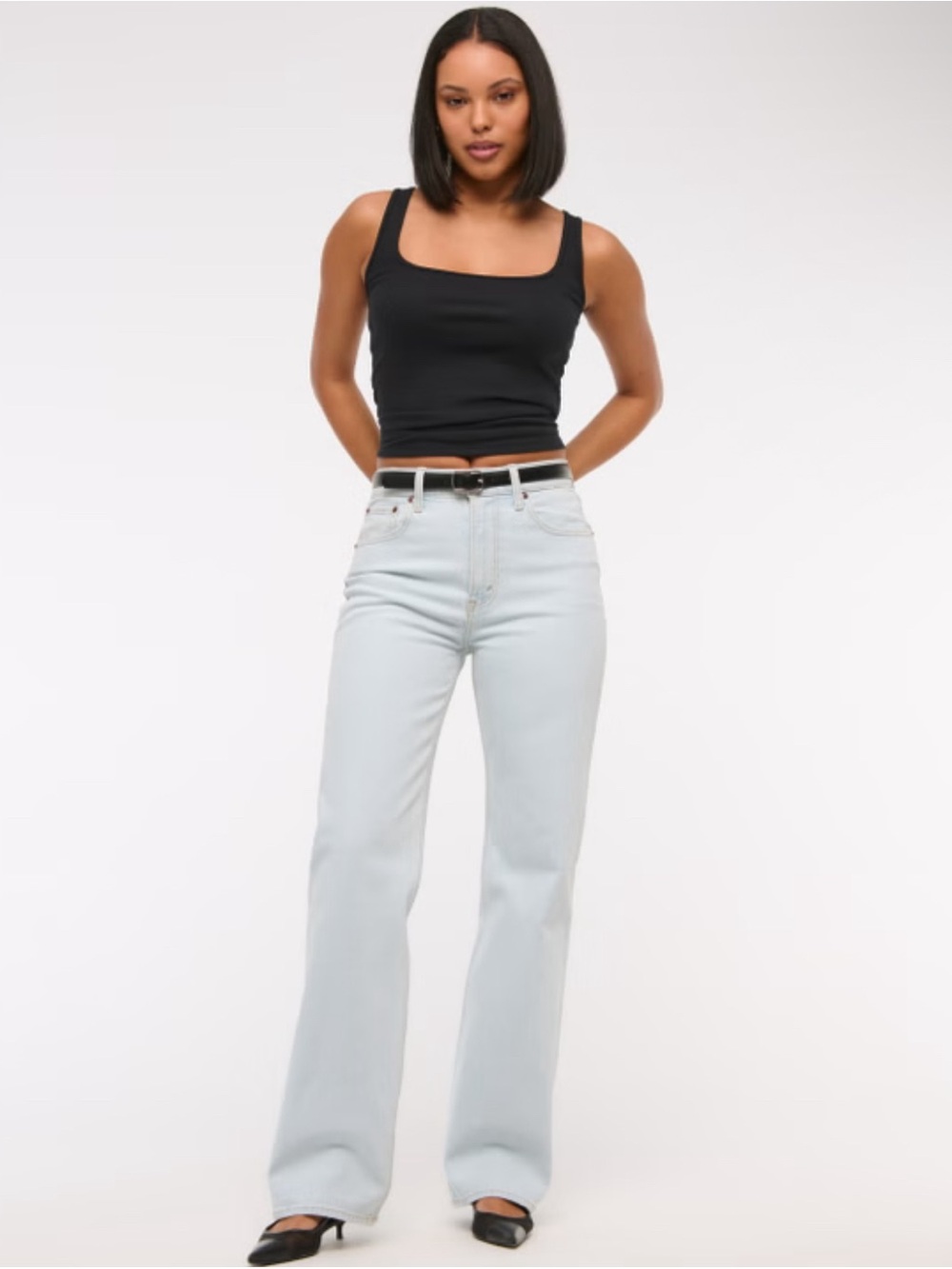 Abercrombie & Fitch Light Blue Straight-Leg Jeans